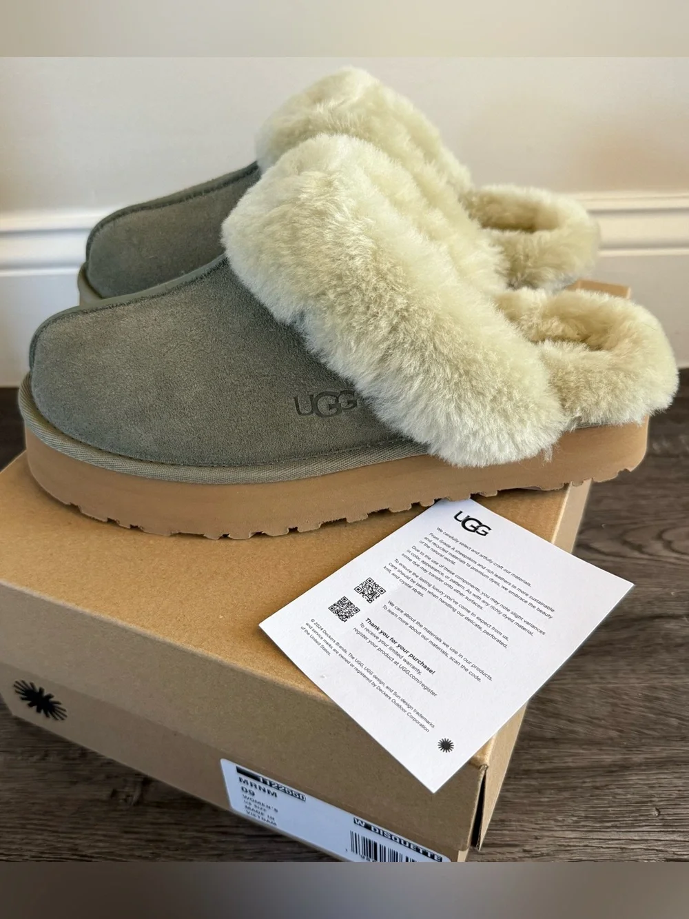 Ugg Disquette Women’s Slipper in Moss Green Size 9 📦 New in Box! - Picture 5 of 7